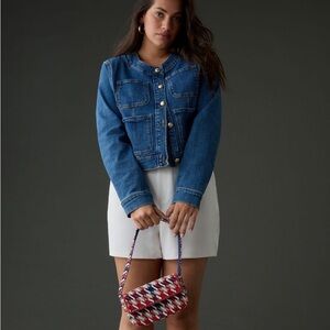 Maeve Coco Denim Jacket Anthropologie Size Small